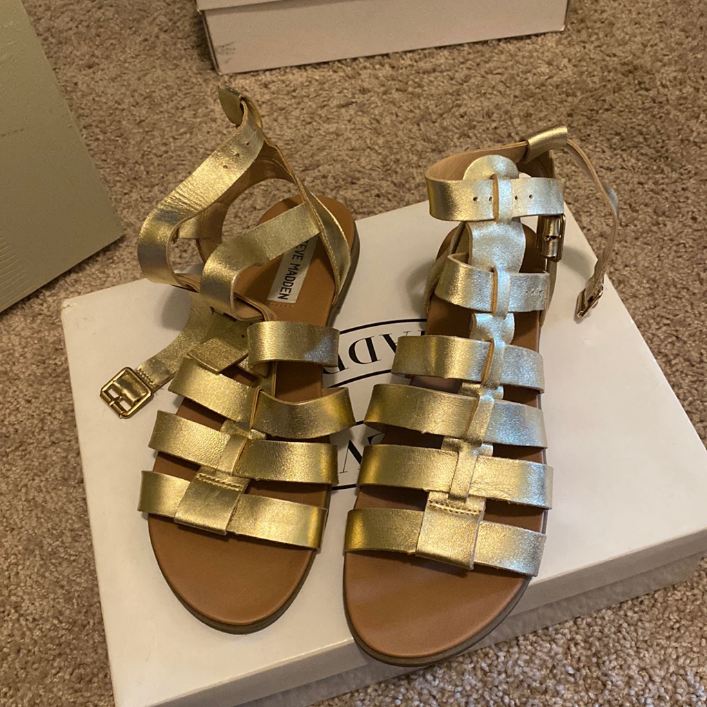 Steve Madden Gold Sandals